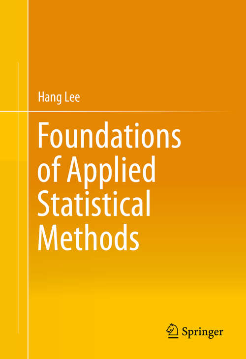 Book cover of Foundations of Applied Statistical Methods
