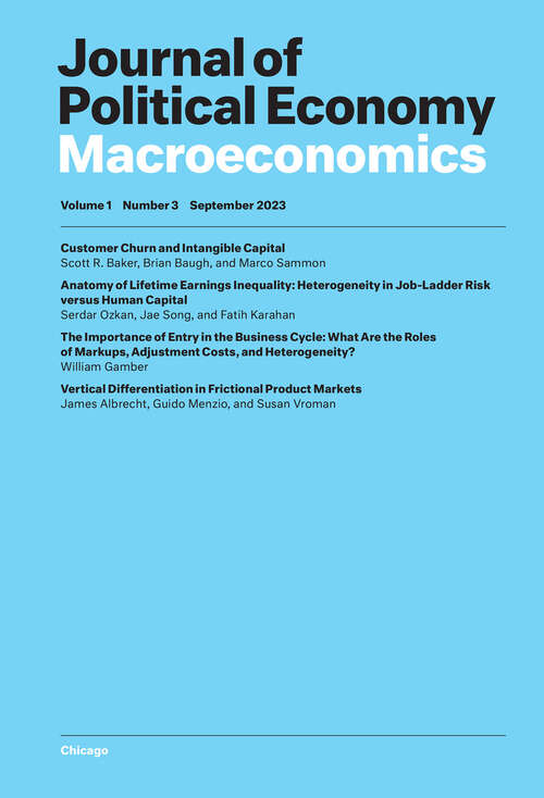 Book cover of Journal of Political Economy Macroeconomics, volume 1 number 3 (September 2023)