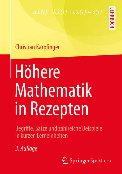 Book cover of Höhere Mathematik in Rezepten