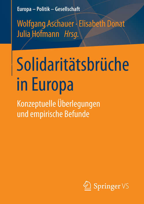 Book cover of Solidaritätsbrüche in Europa
