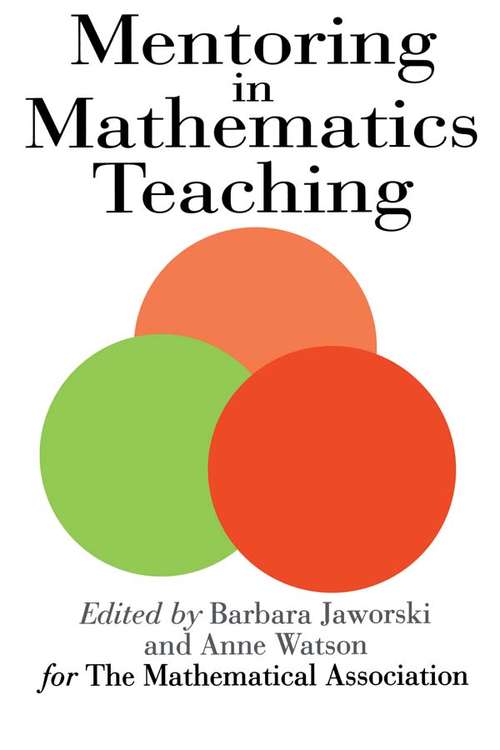 Book cover of Mentoring In Mathematics Teaching