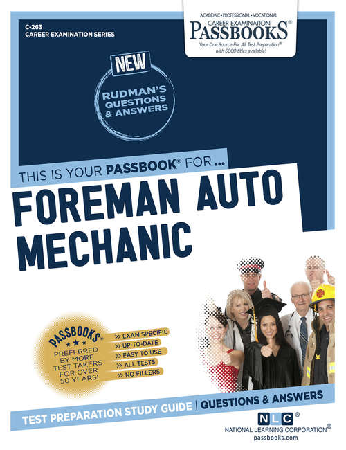 Book cover of Foreman Auto Mechanic: Passbooks Study Guide (Career Examination Series)
