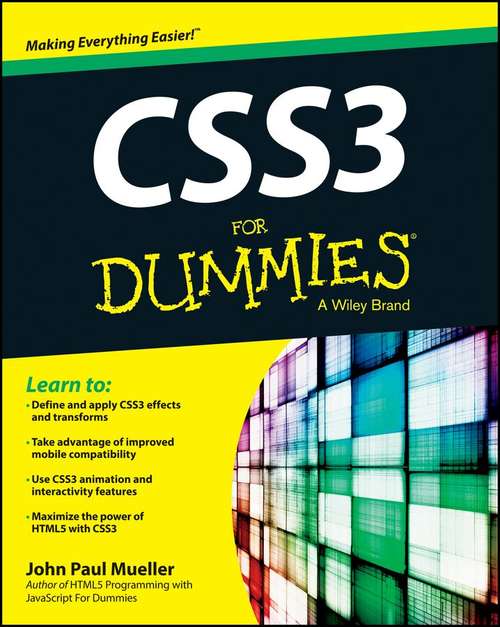 Book cover of CSS3 For Dummies
