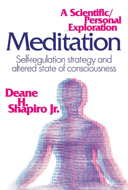 Book cover of Meditation: Self-regulation Strategy and Altered State of Consciousness