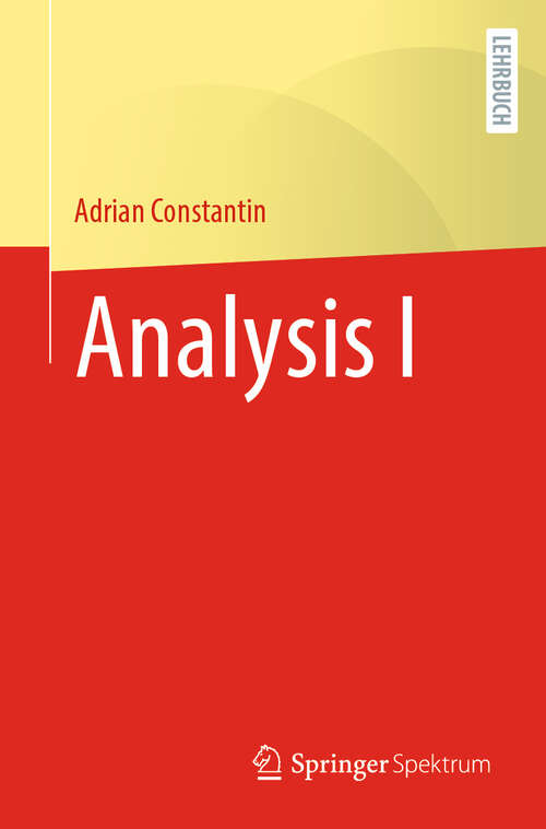 Book cover of Analysis I (2024)