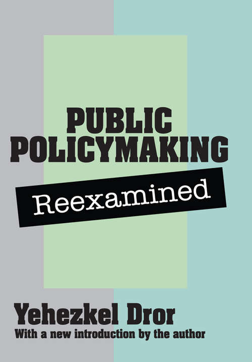 Book cover of Public Policy Making Reexamined