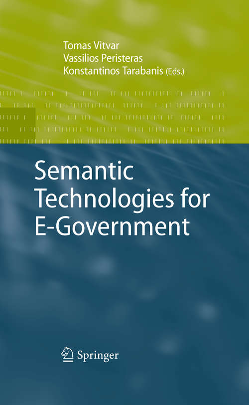 Book cover of Semantic Technologies for E-Government