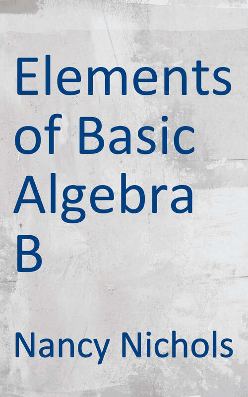 Book cover of Elements of Basic Algebra B