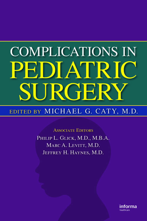 Book cover of Complications in Pediatric Surgery