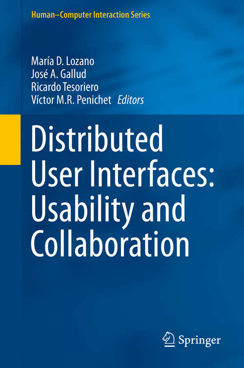 Book cover of Distributed User Interfaces: Usability and Collaboration