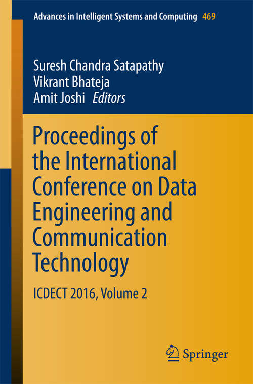 Book cover of Proceedings of the International Conference on Data Engineering and Communication Technology