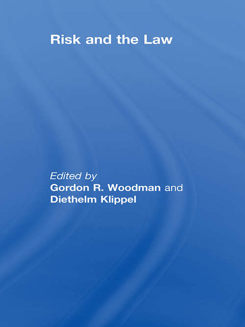 Book cover of Risk and the Law