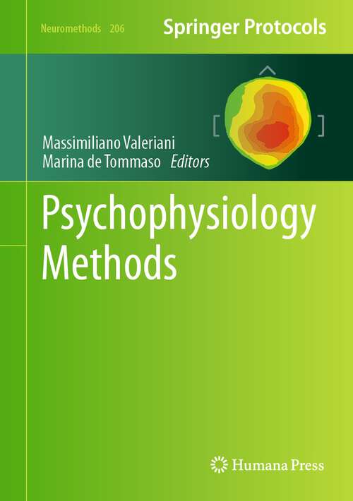 Book cover of Psychophysiology Methods (1st ed. 2024) (Neuromethods #206)