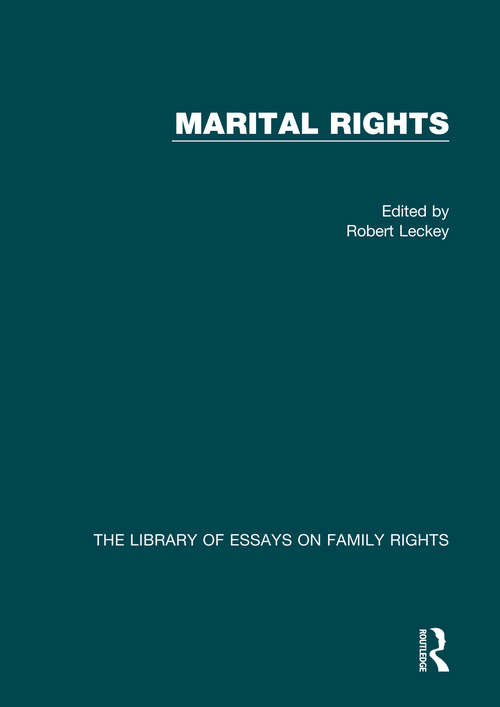 Book cover of Marital Rights (The\library Of Essays On Family Rights Ser.)