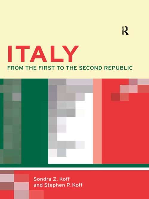 Book cover of Italy: From the 1st to the 2nd Republic