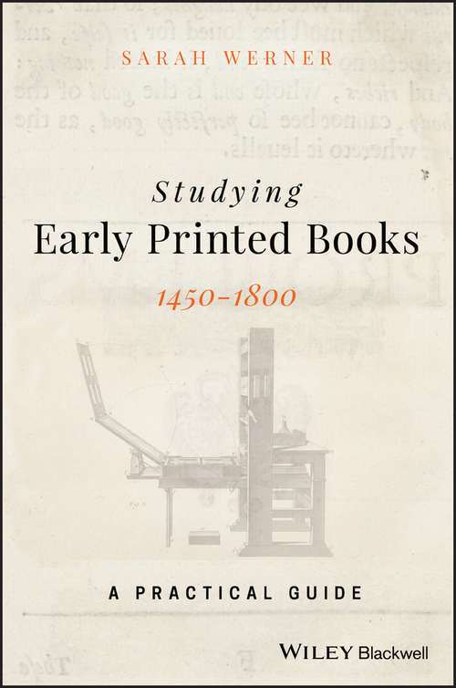 Book cover of Studying Early Printed Books, 1450-1800: A Practical Guide