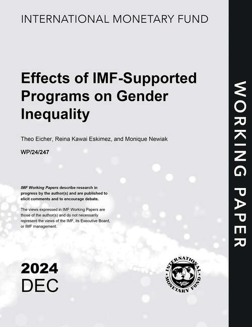 Book cover of Effects of IMF-Supported Programs on Gender Inequality