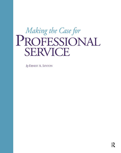 Book cover of Making the Case for Professional Service