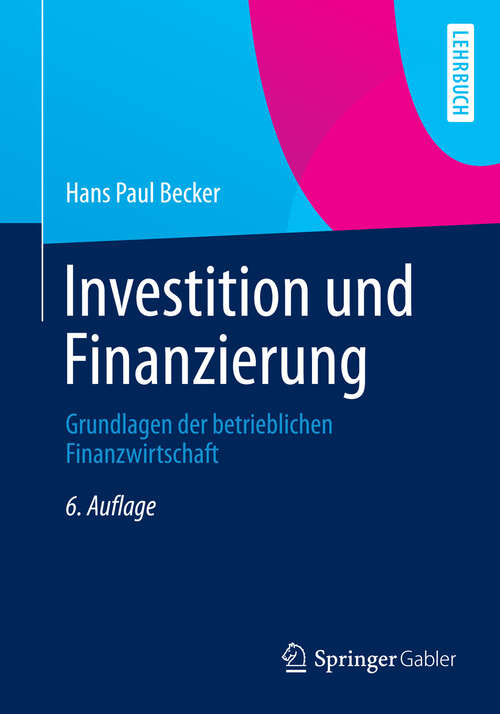 Book cover of Investition und Finanzierung