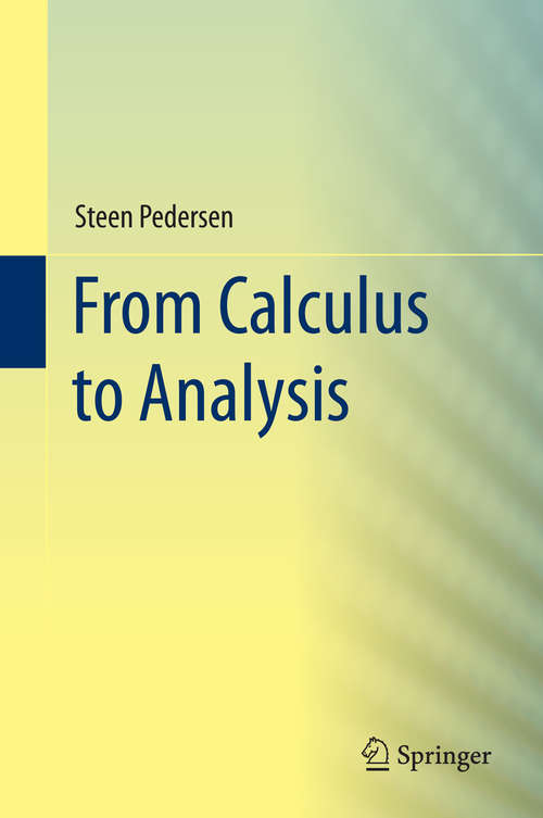 Book cover of From Calculus to Analysis
