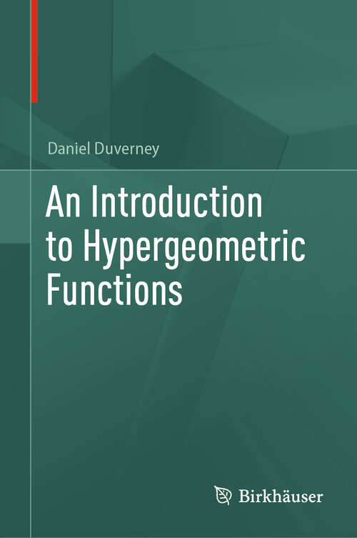 Book cover of An Introduction to Hypergeometric Functions (2024)