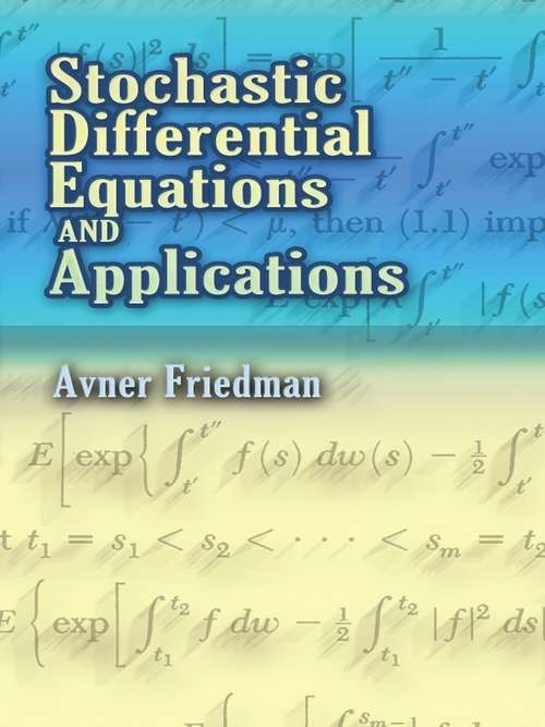 Book cover of Stochastic Differential Equations and Applications (Dover Books on Mathematics)