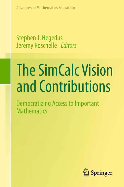 Book cover of The SimCalc Vision and Contributions