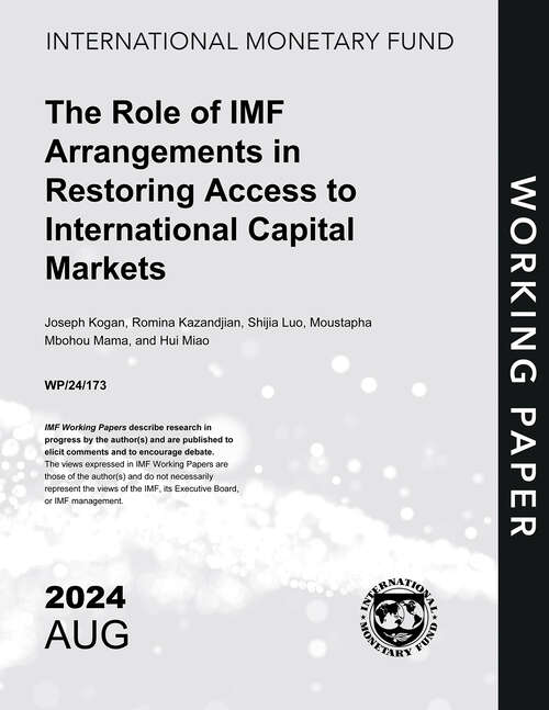 Book cover of The Role of IMF Arrangements in Restoring Access to International Capital Markets