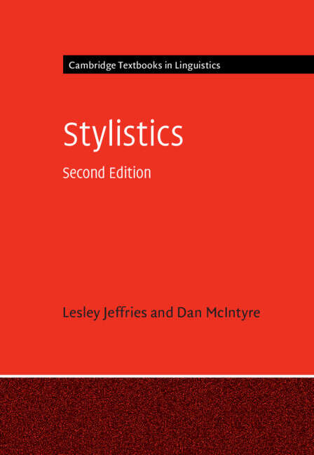 Book cover of Stylistics (2) (Cambridge Textbooks in Linguistics)