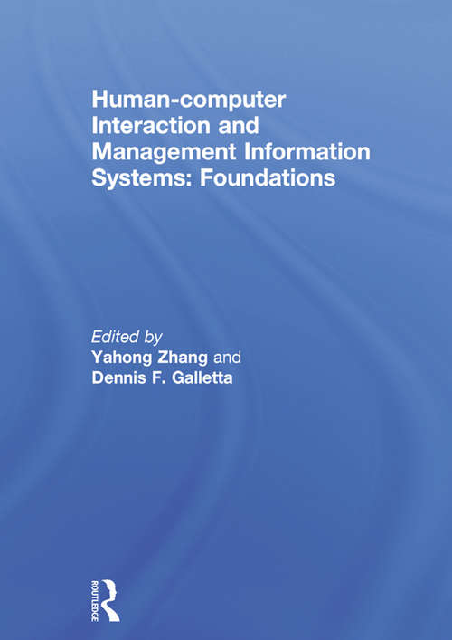 Book cover of Human-computer Interaction and Management Information Systems: Foundations (Advances In Management Information Systems Ser.)