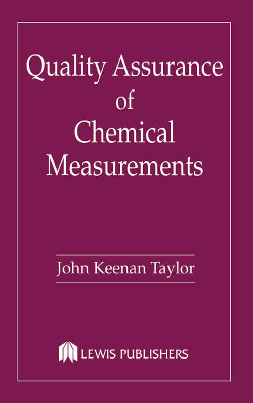 Book cover of Quality Assurance of Chemical Measurements