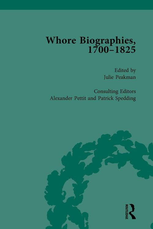 Book cover of Whore Biographies, 1700-1825, Part II vol 7