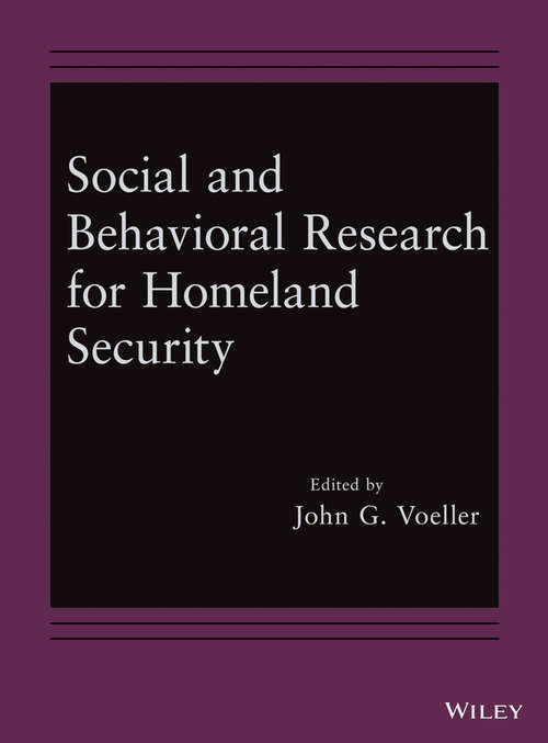 Book cover of Social and Behavioral Research for Homeland Security