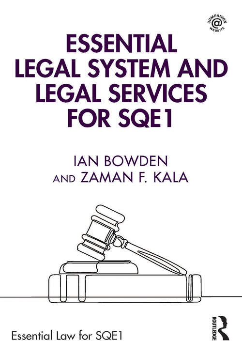 Book cover of Essential Legal System and Legal Services for SQE1 (Essential Law for SQE1)