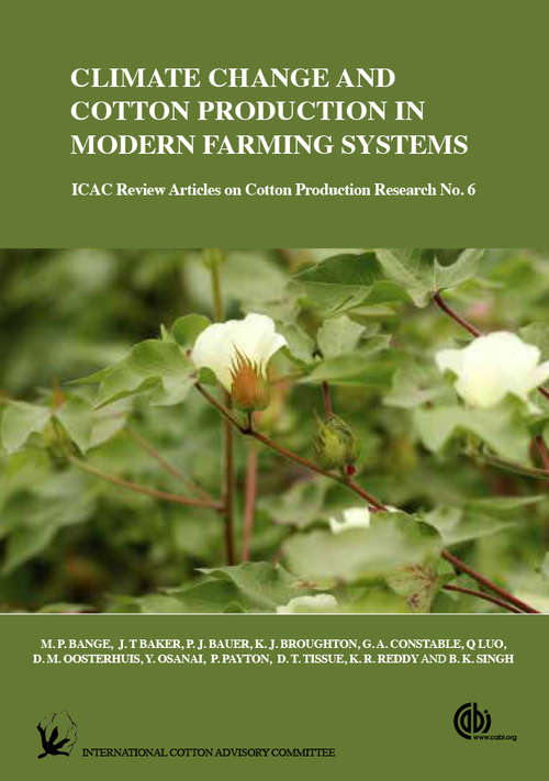 Book cover of Climate Change and Cotton Production in Modern Farming Systems (ICAC Reviews)