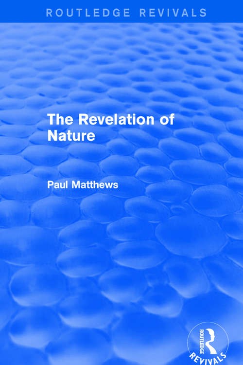 Book cover of The Revelation of Nature