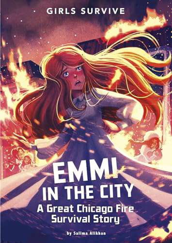 Book cover of Emmi in the City: A Great Chicago Fire Survival Story (Girls Survive Ser.)