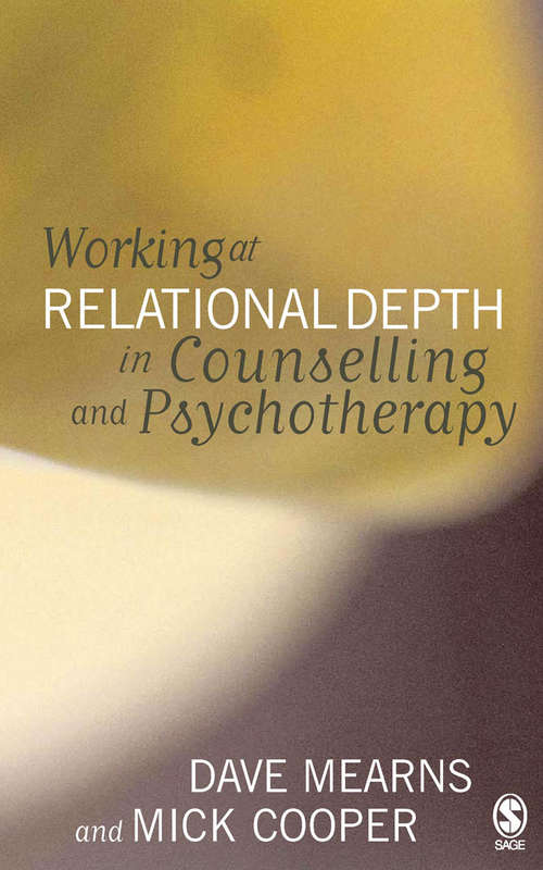 Book cover of Working at Relational Depth in Counselling and Psychotherapy