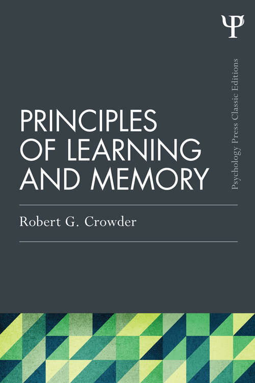 Book cover of Principles of Learning and Memory: Classic Edition (Psychology Press & Routledge Classic Editions)