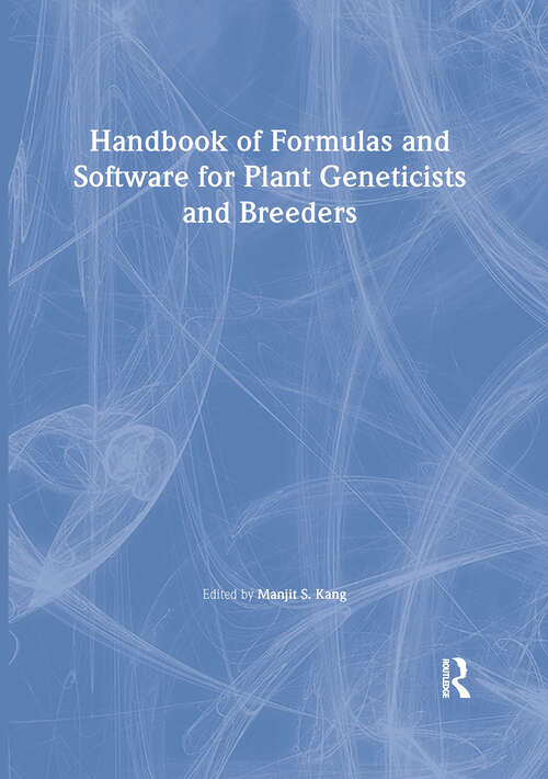 Book cover of Handbook of Formulas and Software for Plant Geneticists and Breeders