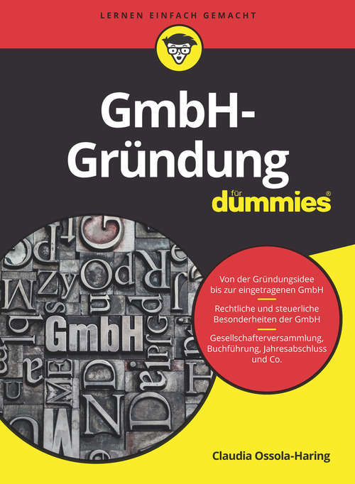 Book cover of GmbH-Gründung für Dummies (Für Dummies)