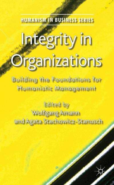 Book cover of integrity in organizations