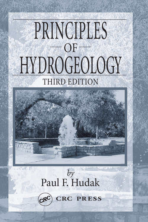 Book cover of Principles of Hydrogeology