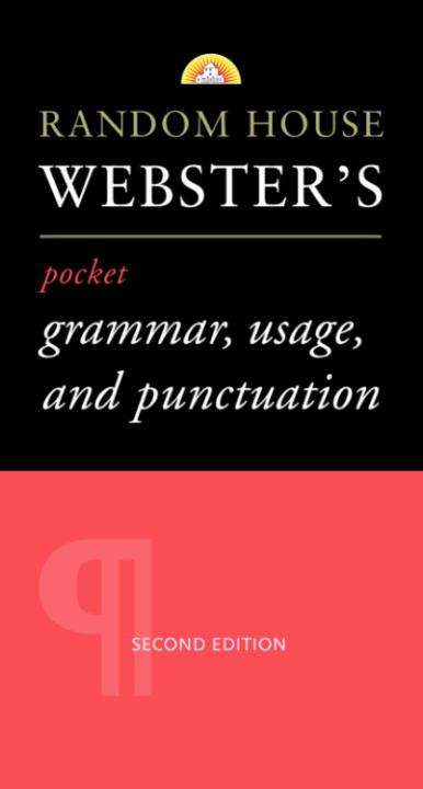 Book cover of Random House Webster's Pocket Grammar, Usage, and Punctuation