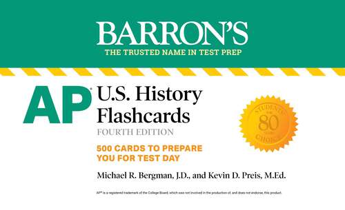 Book cover of AP U.S. History Flashcards, Fourth Edition: Up-to-Date Review (Fourth Edition) (Barron's AP)