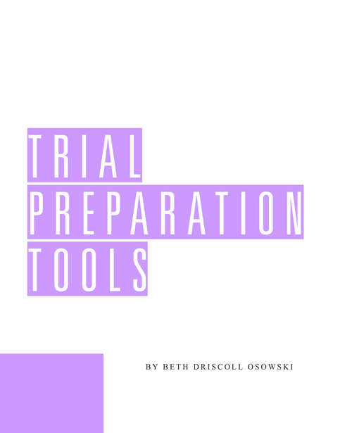 Book cover of Trial Preparation Tools