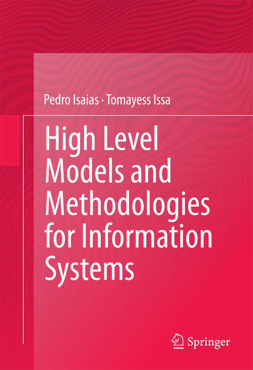 Book cover of High Level Models and Methodologies for Information Systems