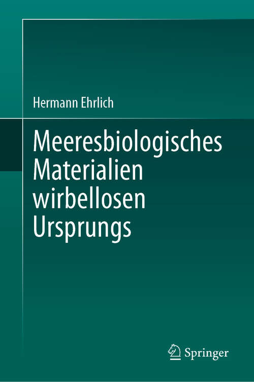 Book cover of Meeresbiologisches Materialien wirbellosen Ursprungs