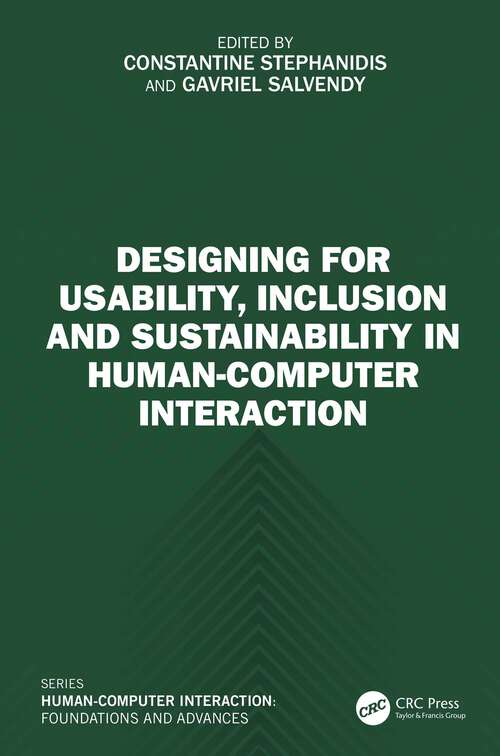 Book cover of Designing for Usability, Inclusion and Sustainability in Human-Computer Interaction