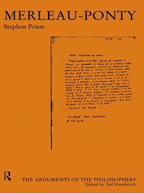 Book cover of Merleau-Ponty (Arguments of the Philosophers)